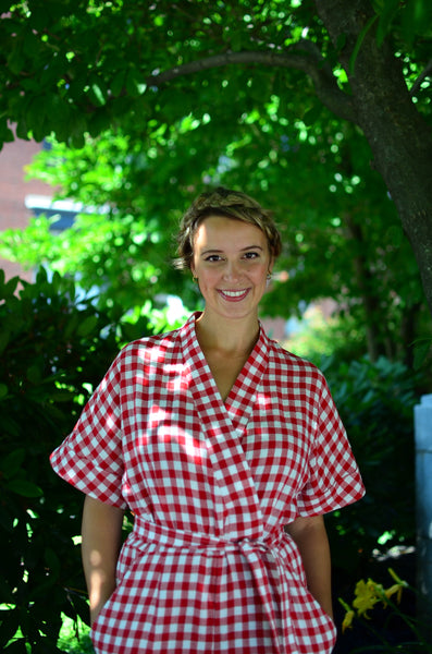 THE PTC TOKYO JUMPSUIT SS21 - GINGHAM RED