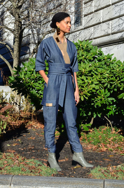 MAISON EUREKA HERRINGBONE JUMPSUITS