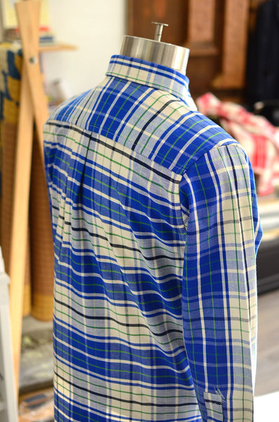 THE QUARTERMASTER SHIRT - BLUE PLAID (SELVEDGE TWILL)