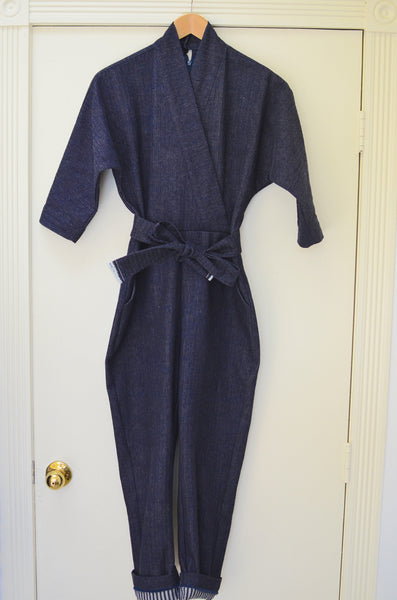THE TOKYO JUMPSUIT - HERRINGBONE / STRIPE