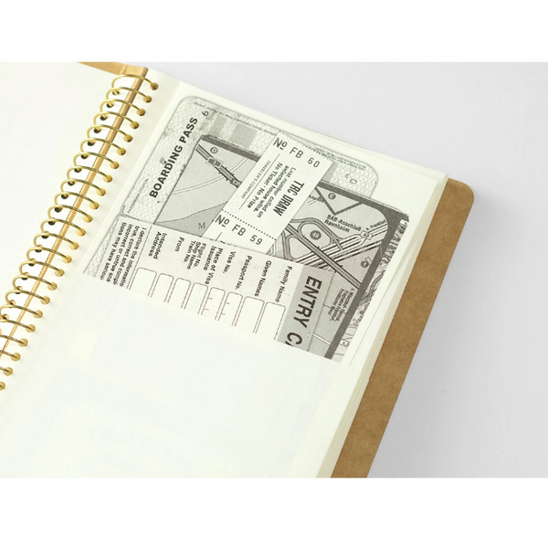 TRAVELER'S COMPANY - SPIRAL RING NOTEBOOK (A5 SLIM) PAPER POCKET