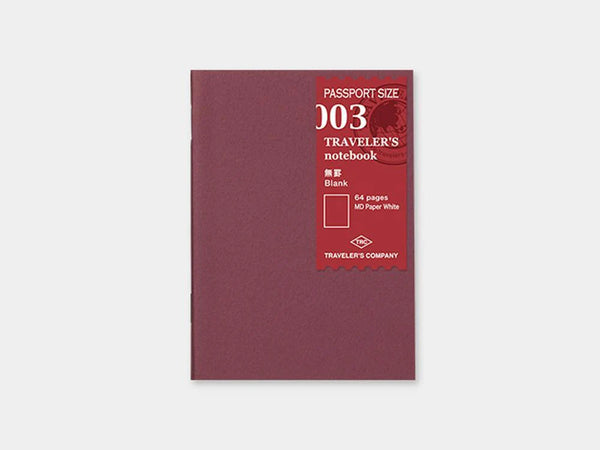 TRAVELER'S NOTEBOOK - PASSPORT SIZE REFILL (BLANK)