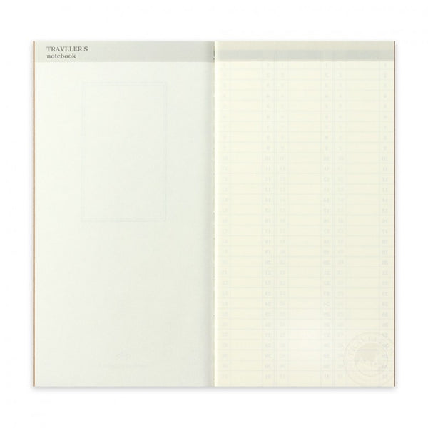 TRAVELER'S NOTEBOOK - REGULAR SIZE (REFILL - FREE DIARY WEEKLY VERTICAL 018)