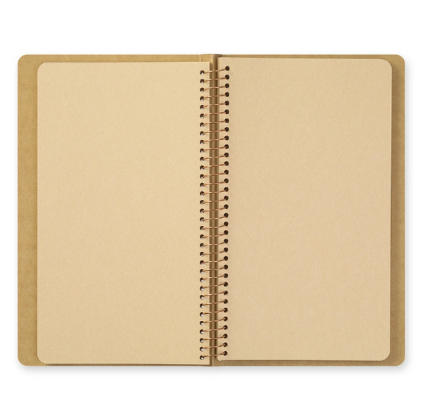 TRAVELER'S COMPANY - SPIRAL RING NOTEBOOK (A5 SLIM) BLANK DW KRAFT PAPER