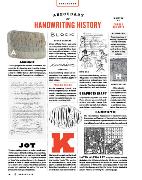 UPPERCASE - HAND LETTERING - ISSUE #43