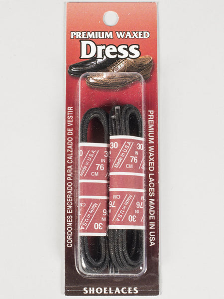 SOLE CHOICE - WAXED DRESS SHOE LACES (BLACK)