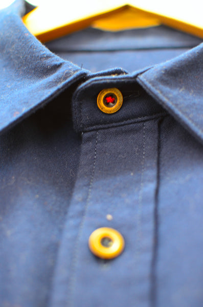 OFFICER'S LOUNGE  WORK SHIRT - NAVY